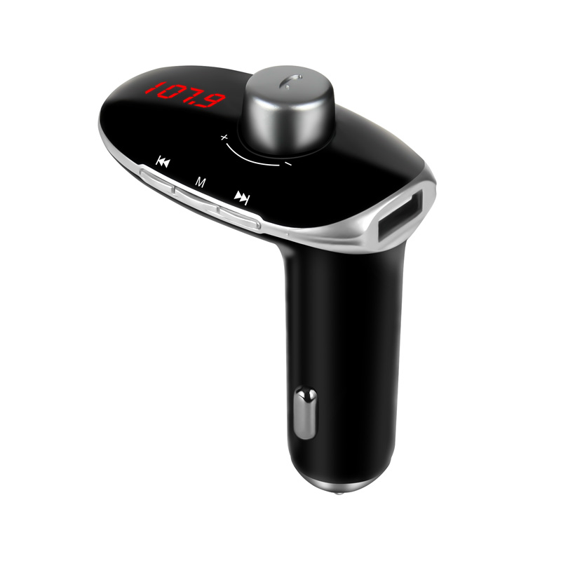 Bluetooth FM Transmitter Hands Free Calling Car Charger Supports USB Flash Drive/Micro SD Card Led Display - 翻译中...