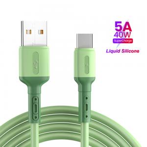 Neue 5A Silikon Schnell ladung Typ C Mico Android Handy Ladegerät Kabel Handy Handy